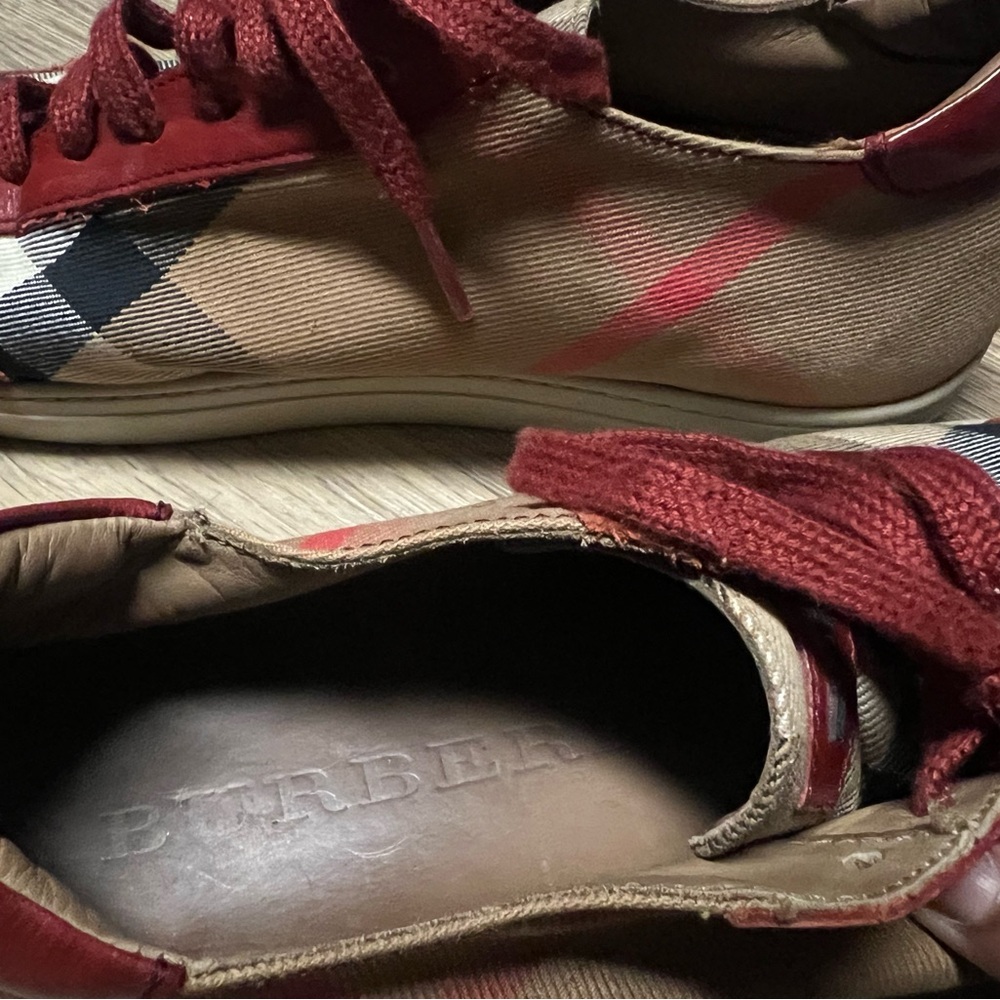 Burberry Red and Brown Sneakers - Picture 4 of 7